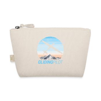 Gliding Pilot Segelfliegen Vintage Design - Organic Pouch - nature - Front