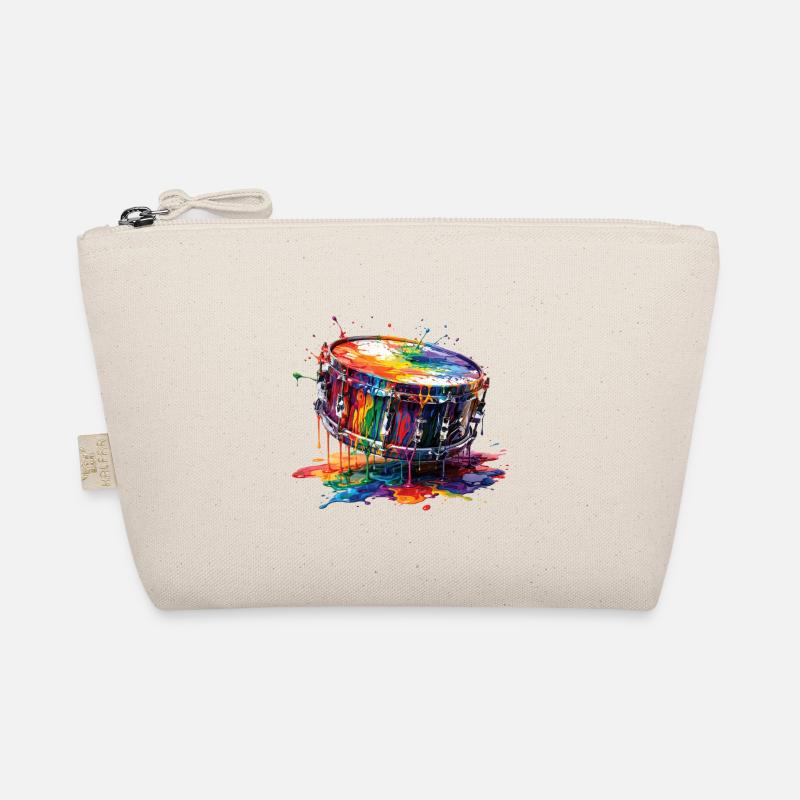 Snaredrum mit tropfender Farbe Bio-Täschchen