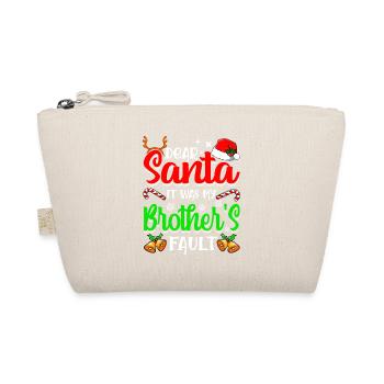Lieber Weihnachtsmann, es war die Schuld meines Bruders. - Bio-Täschchen - Natur - Vorne