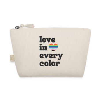 Cœur arc-en-ciel de l’amour dans toutes les couleurs LGBTQIA - Trousse biologique - nature - Devant