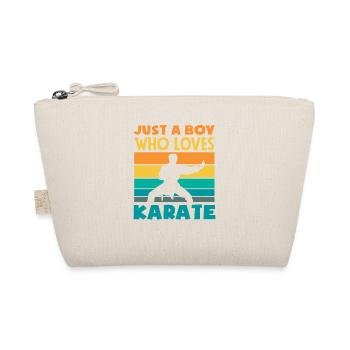 Just a boy who loves karate retro martial arts - Organic Pouch - nature - Front