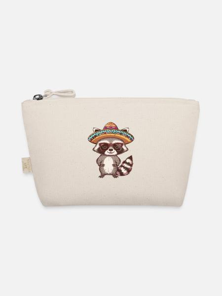 Waschbär Lustig Sombrero - Små øko-stofpunge - natur