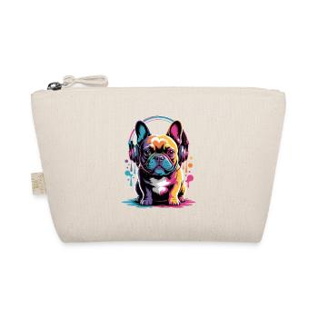 Bouledogue français français avec casque - Trousse biologique - nature - Devant