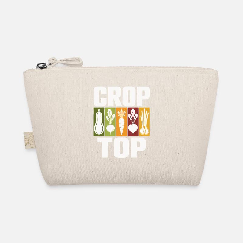 Vegetable Icons Crop Top Design Organic Pouch