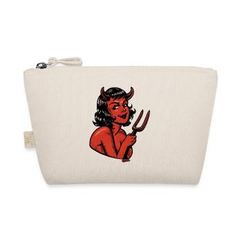 Pinup du Diable en rouge demi-teint - Trousse biologique - nature - Devant