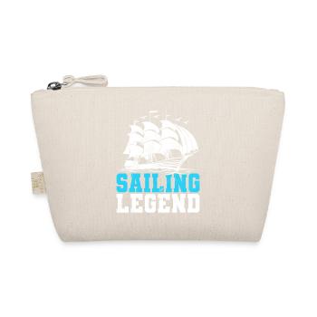 Sailing Legend Sailor Sail Captain - Organic Pouch - nature - Front