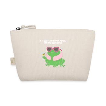 Friedlicher Frosch-Martini - Bio-Täschchen - Natur - Vorne