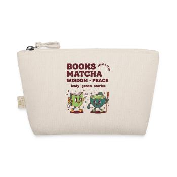 Books Matcha Wisdom Peace Leafy Green Stories - Organic Pouch - nature - Front
