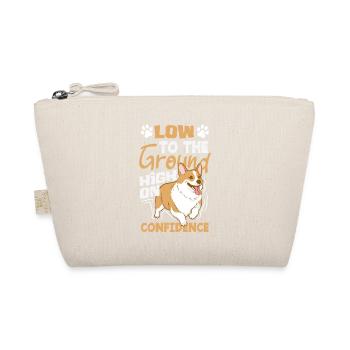 Short Legs, Tall Setting, Corgi - Organic Pouch - nature - Front
