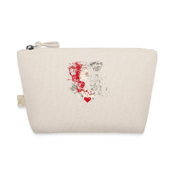 Heart flow: Romantic silhouette in Art Nouveau - Organic Pouch - nature - Front