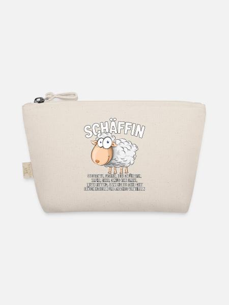 Schäffin - Alpha Schaf als Chefin - Bio-Täschchen - Natur