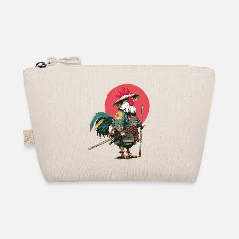 Rooster Samurai in Armour Organic Pouch