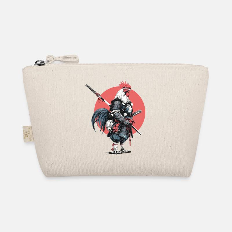 Hahn-Samurai in Rüstung Bio-Täschchen