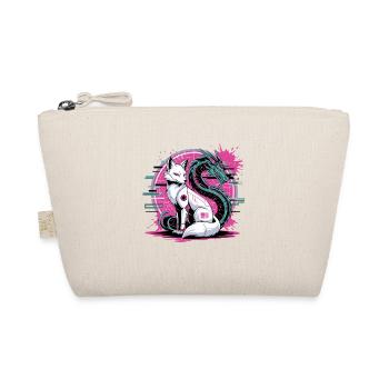 Cyberpunk Fox and Dragon Anime Gamer Otaku - Organic Pouch - nature - Front