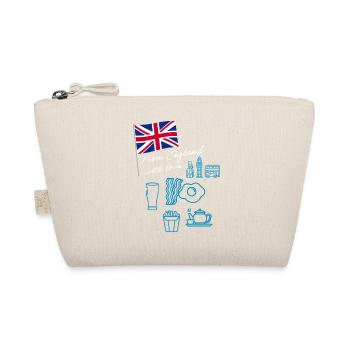 EXANGLIA (Blue + White Text) - Organic Pouch - nature - Front