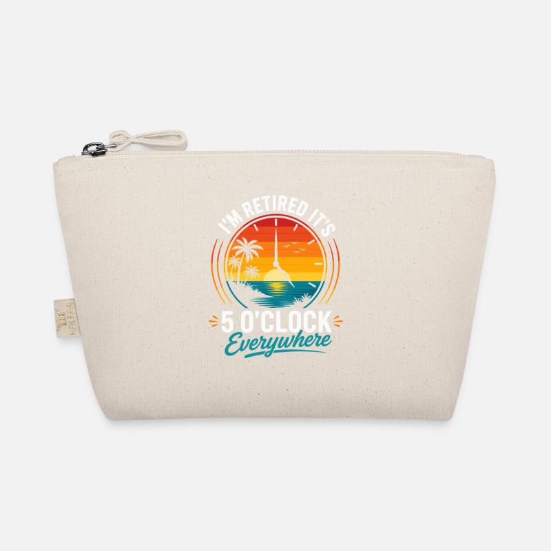 Retirement Beach Clock – 5 p.m. Anywhere Organic Pouch