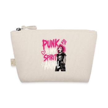 Punk Spirit Animal Saying Shirt - Organic Pouch - nature - Front