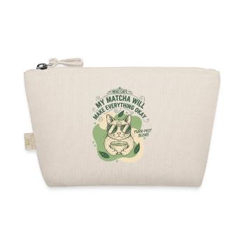 My Matcha Will Make Everything Okay Neko Cafe - Organic Pouch - nature - Front