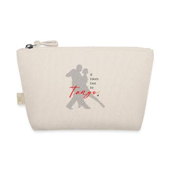 Silhouette du couple dansant de tango avec inscription - Trousse biologique - nature - Devant