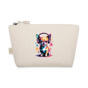 Chihuahua Headphones - Organic Pouch - nature - Front