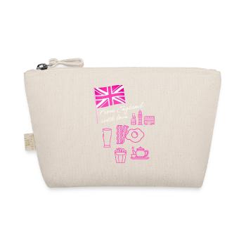 EXANGLIA (Pink + White Text) - Organic Pouch - nature - Front