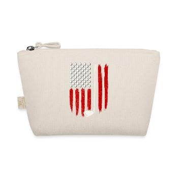 USA Flag Golf Patriotic American Golfer - Bio-Täschchen - Natur - Vorne