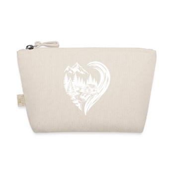 Heart Mountains Hut Nature Love Hiking - Organic Pouch - nature - Front