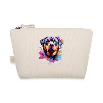 Rottweiler Bunker Splash Art Hund - Bio-Täschchen - Natur - Vorne