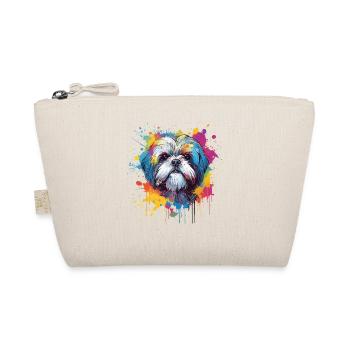 Shih Tzu Dog Colorful Splash Art - Organic Pouch - nature - Front