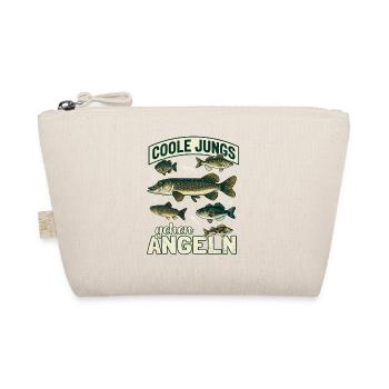 Coole Jungs gehen Angeln Vintage Fische - Bio-Täschchen - Natur - Vorne