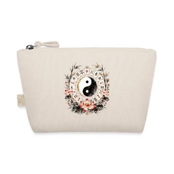 Yin Yang Mahjong Lover Mahjong Player - Organic Pouch - nature - Front