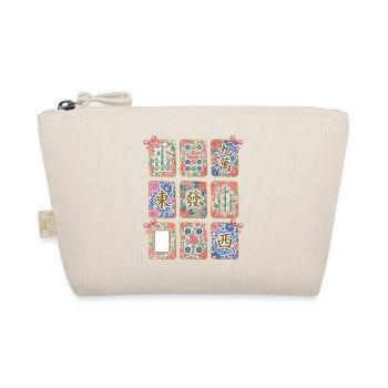 Floral Mahjong Lover Mahjong Player - Organic Pouch - nature - Front