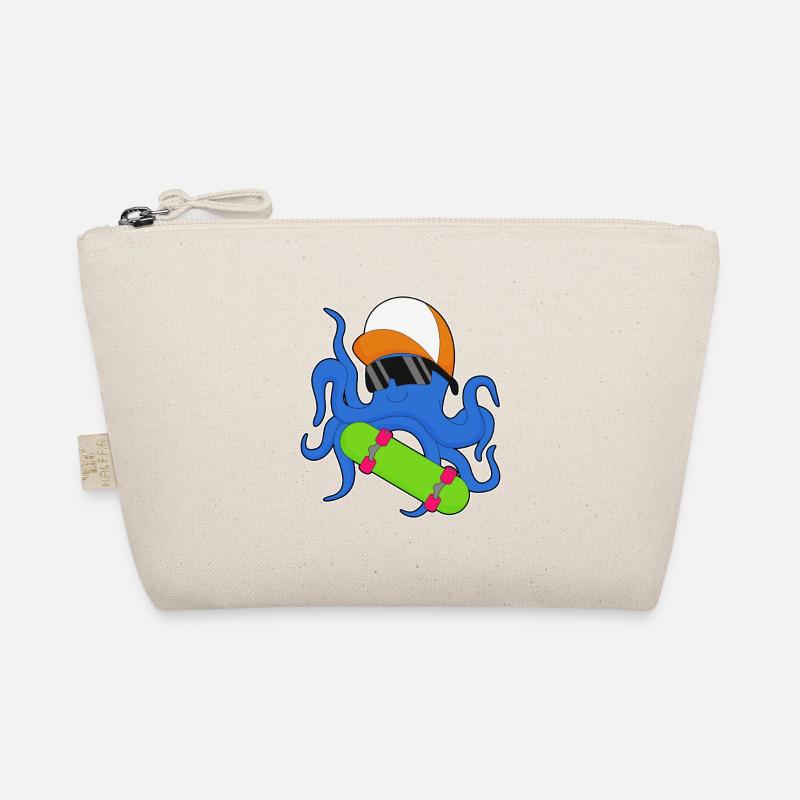Octopus Skater Skateboard Sport Organic Pouch