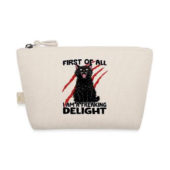 Goblin Fashion Cat Black Cat Aggressive Zoomie - Organic Pouch - nature - Front