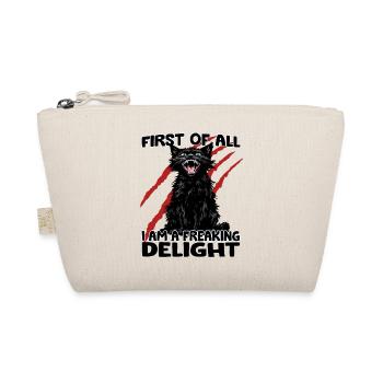 Scratch Monster Cat Black Cat Zoomies Chaos - Organic Pouch - nature - Front