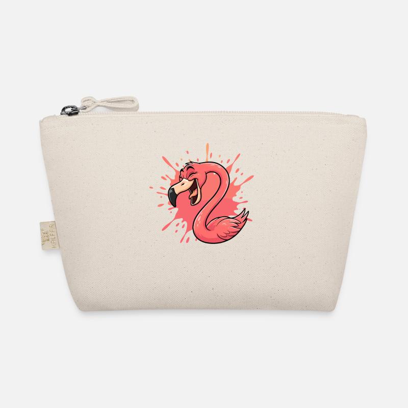 Flamingo Spritz Cartoon Pink Organic Pouch