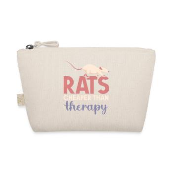 Ratte Hausratte Rattenbesitzer Rattenliebhaber - Bio-Täschchen - Natur - Vorne