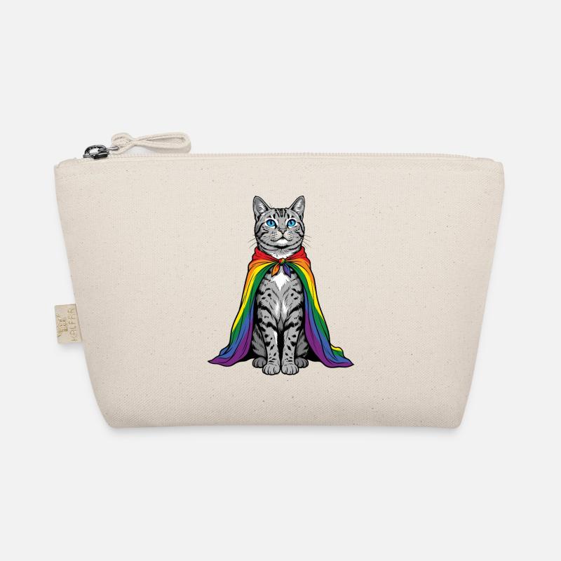 LGBTQ-Pride-Monat – Regenbogenkatze Bio-Täschchen