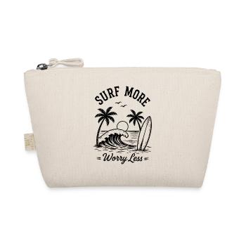 Surf More Worry Less Sommer Urlaub Wellen - Bio-Täschchen - Natur - Vorne