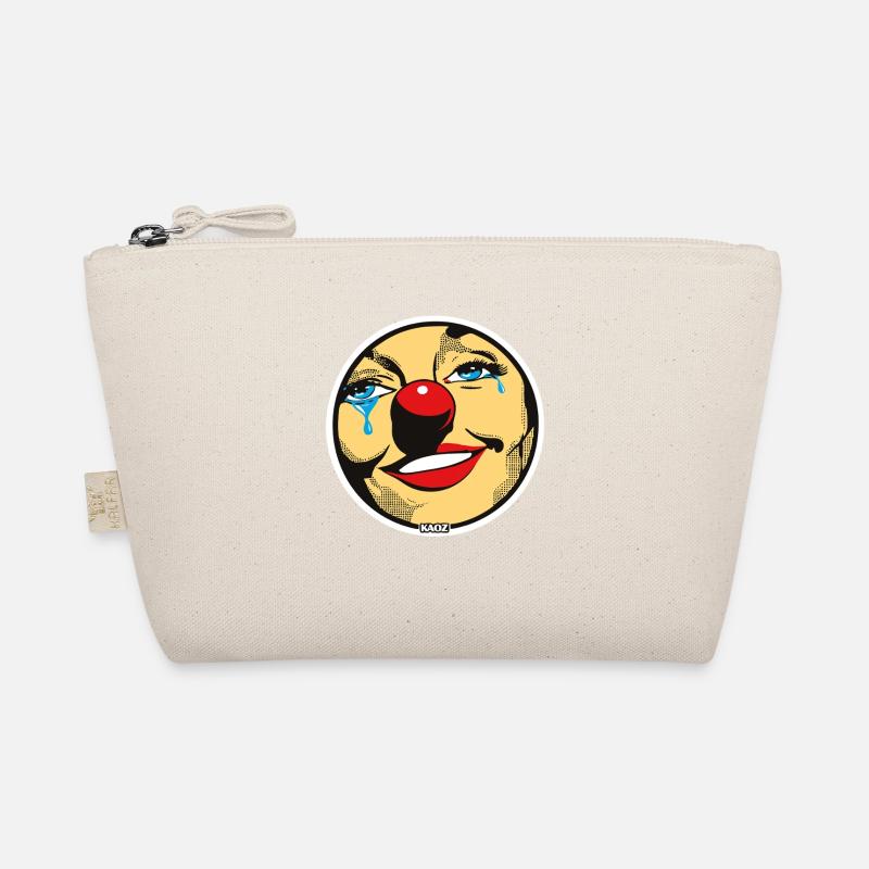 Pop Art Crying Clown Aufkleber Bio-Täschchen