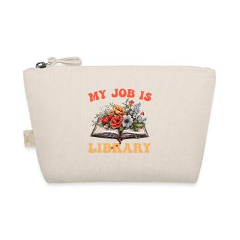 My job is library flower book - Organic Pouch - nature - Front