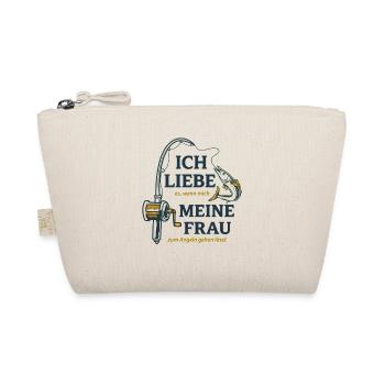 Angeln Lustiger Spruch Meine Frau - Bio-Täschchen - Natur - Vorne