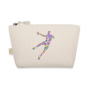 Bunter Handballspieler Handballer Jungen Handball - Bio-Täschchen - Natur - Vorne