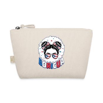 Boricua Girl Puerto Rican Puerto Rico Hispanic - Organic Pouch - nature - Front