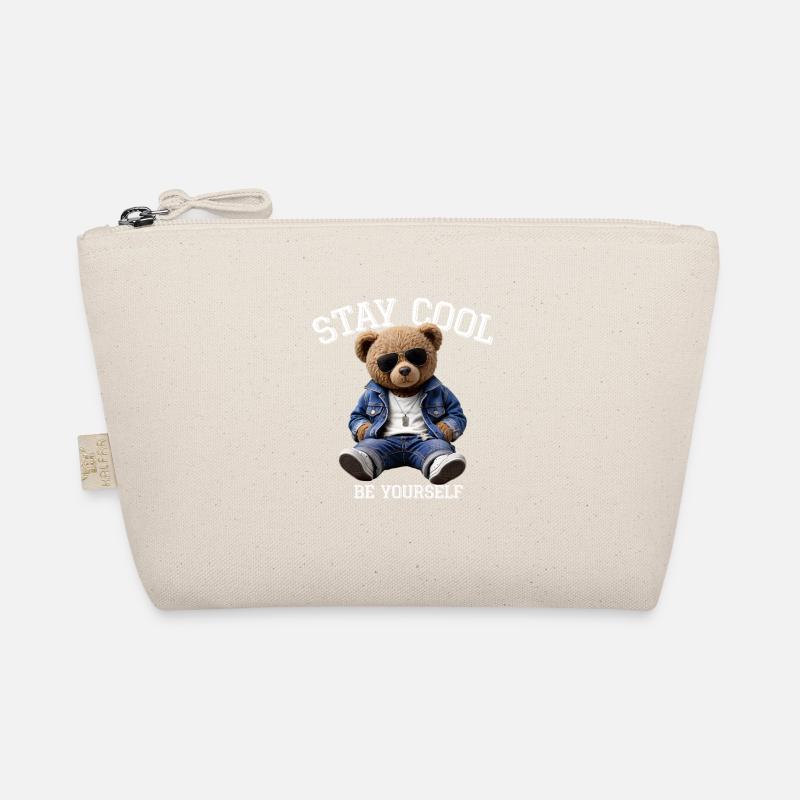 Stay Cool Be Yourself Teddy Organic Pouch