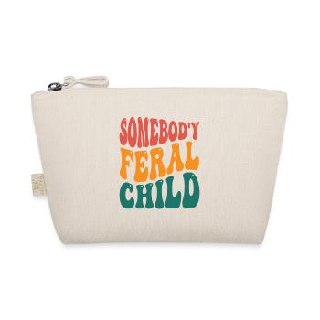 Wild Child Retro Typo - Organic Pouch - nature - Front