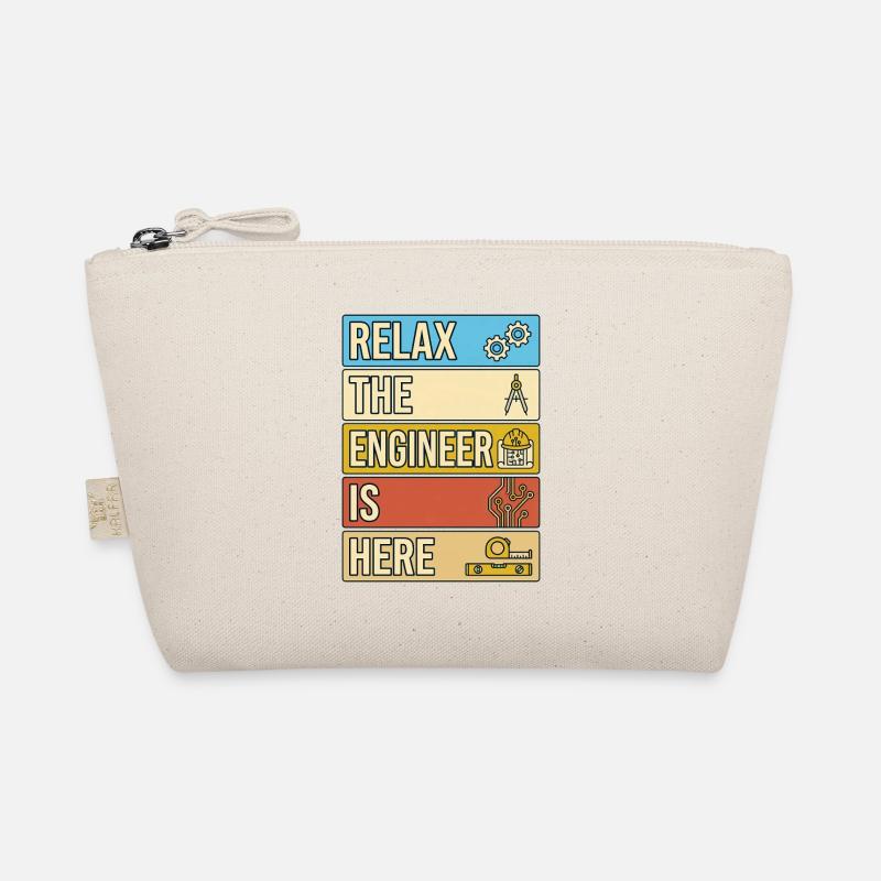Relax The Engineer Is Here Retro Gift Organic Pouch