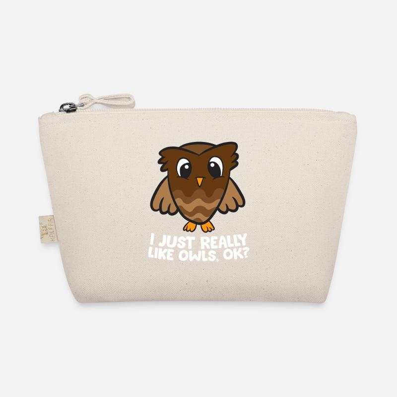 Owl Love Slogan Illustration Organic Pouch