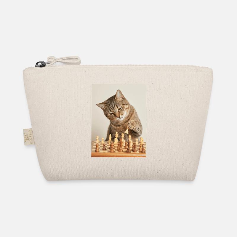 Katze spielt Schach Bio-Täschchen