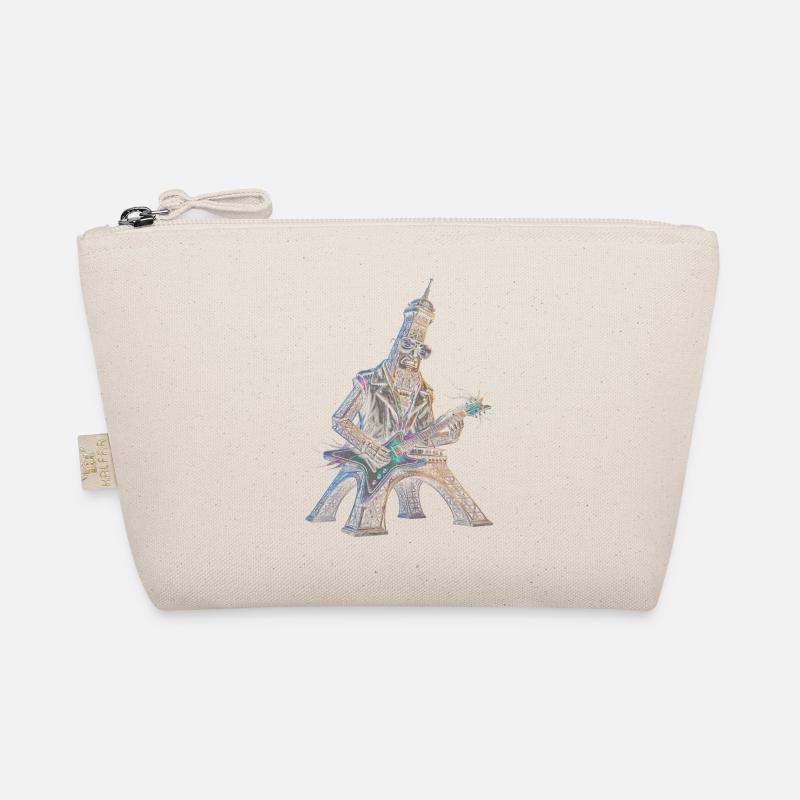 Eiffel Tower plays electric guitar Organic Pouch